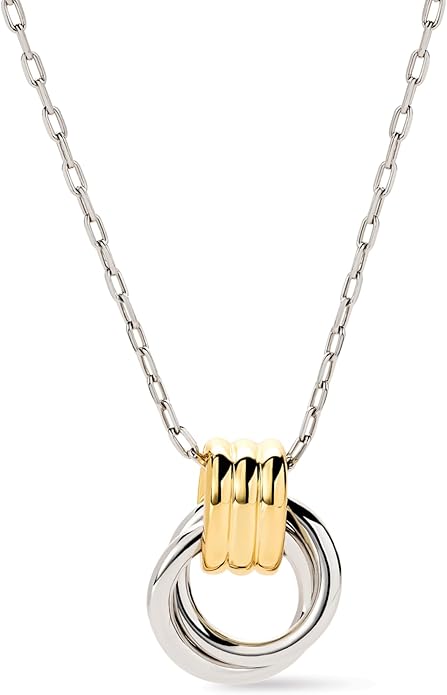 Ana Luisa Pendant Necklaces for Women - 14K Gold Plated and Silver Rhodium Necklace - Pearl, Heart, Circle, Moonstone, Gemstone, Knot Charm Styles - Hypoallergenic, Dainty, Trendy Layering Necklaces