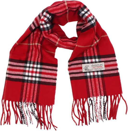 TZ Promise Tartan Plaid Cashmere Feel Classic Soft Luxurious Winter Scarf For Men Women