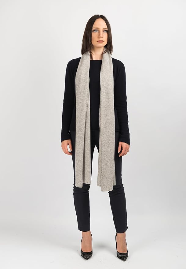 Dalle Piane Cashmere - 100% Cashmere Scarf - Made in Italy - Winter Neck Warmer (14" x 77") - Christmas Gift