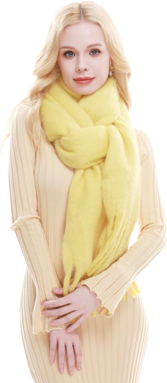 RIIQIICHY Chunky Scarf for Women Winter Warm Thick Scarves Oversized Blanket Scarf