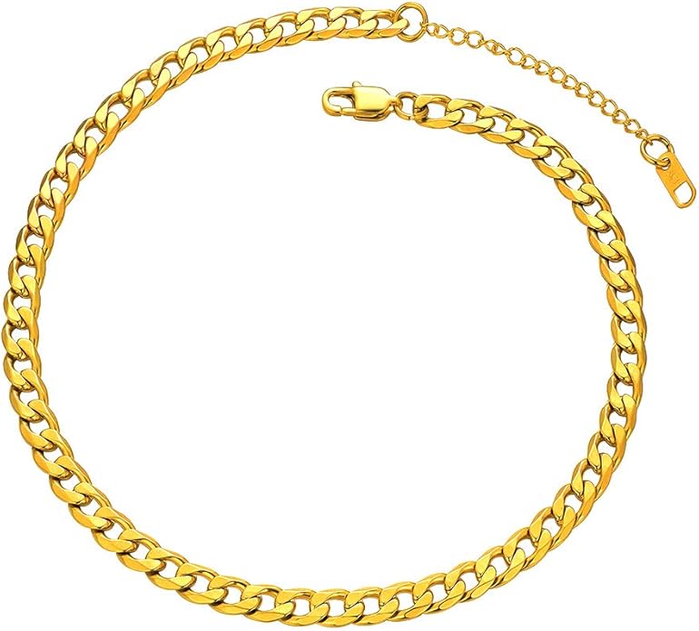 PROSTEEL 316L Stainless Steel Cuban Link Chain Necklaces for Men, Black/18K Gold Plated, Hypoallergenic Jewelry, 4mm-13mm, 14"-30", Come with Box