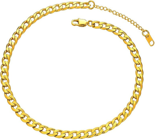 PROSTEEL 316L Stainless Steel Cuban Link Chain Necklaces for Men, Black/18K Gold Plated, Hypoallergenic Jewelry, 4mm-13mm, 14"-30", Come with Box