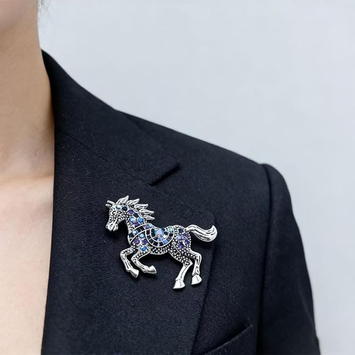 2026 New Year Of Horse Pin Brooch, Good Luck Chinese Zodiacs Horse Pins For Fashion Accessories Animal Lucky Charm Statue Feng Shui Gifts Jewelry For Women Men