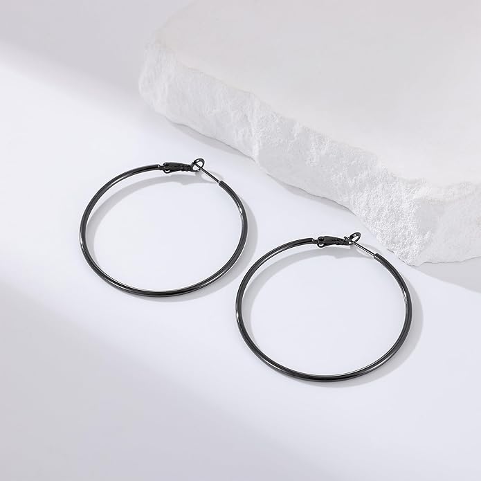 Gacimy Gold Hoop Earrings for Women 14K Gold Plated, 925 Sterling Silver Post Hypoallergenic Earrings Hoops for Women