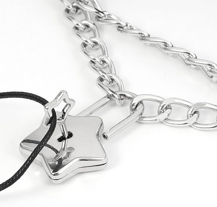 MILAKOO PU Leather Punk Choker Necklaces Circle/Heart Charm Adjustable Collar Necklace for Women