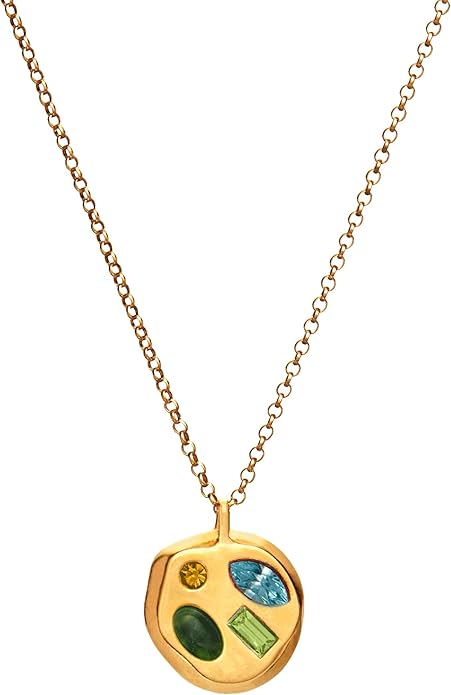 Birthdate 14k Gold Necklace for Women - 16-20in Adjustable 14 Karat Gold Chain with Lobster Clasp - Cadenas de Oro 14k Puro Para Mujer, Ladies Jewelry Birthstone