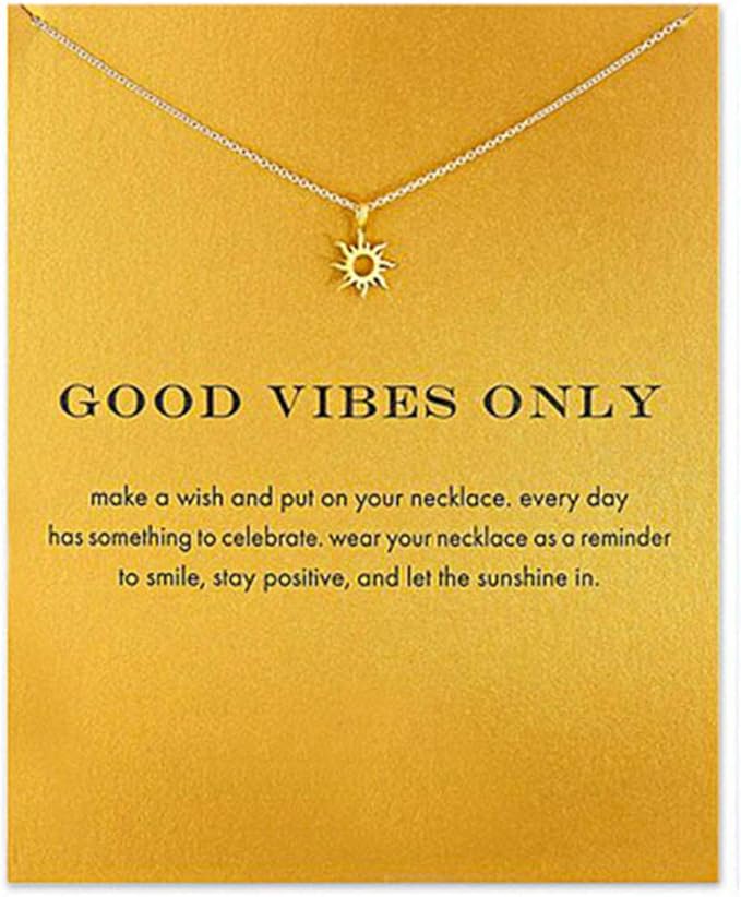Hundred River Friendship Anchor Compass Necklace Good Luck Elephant Pendant Chain Necklace with Message Card