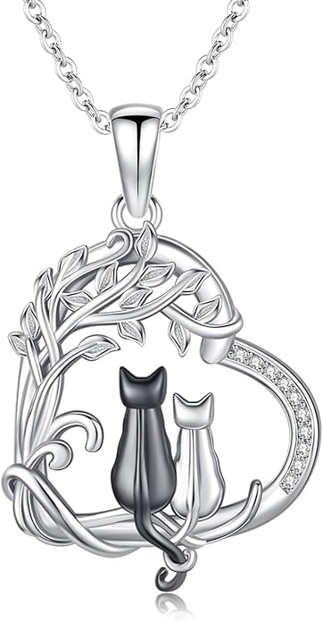 Dog Cat Necklace Pendant 925 Sterling Silver Pet Jewelry Gifts for Women