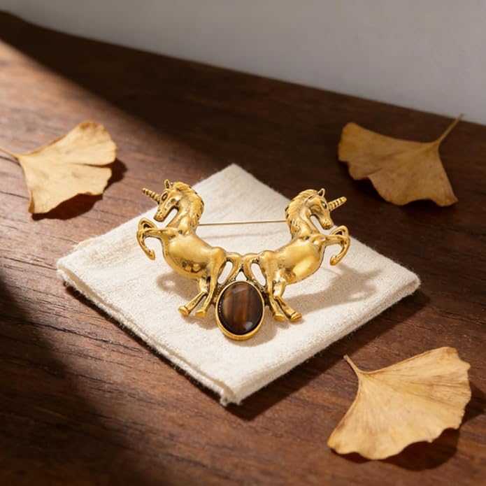 2026 New Year Of Horse Pin Brooch, Good Luck Chinese Zodiacs Horse Pins For Fashion Accessories Animal Lucky Charm Statue Feng Shui Gifts Jewelry For Women Men