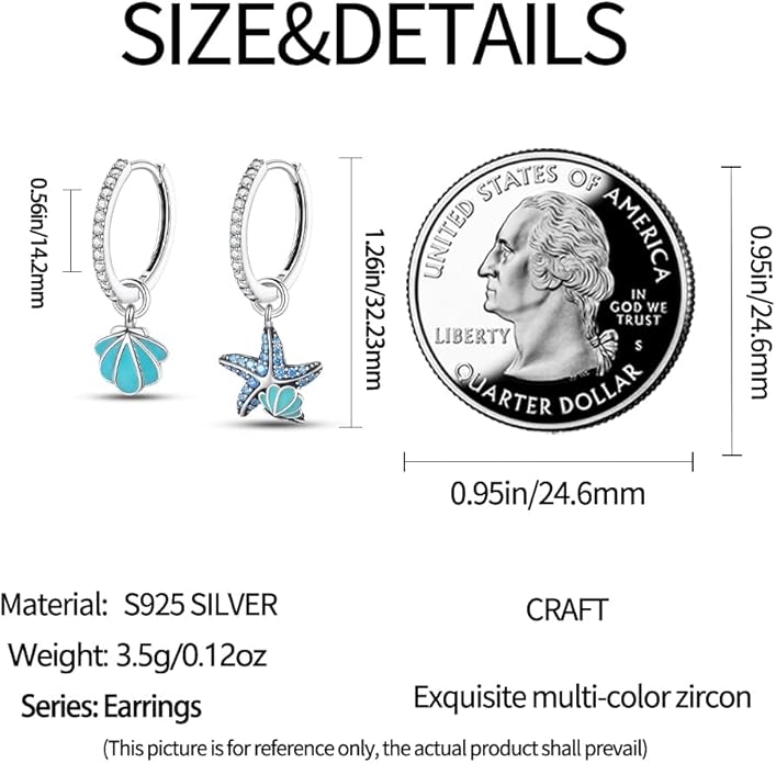925 Sterling Silver Women Earrings, Sparkling Star and Moon Earrings, Various Hypoallergenic Earrings, Best Gift for Women