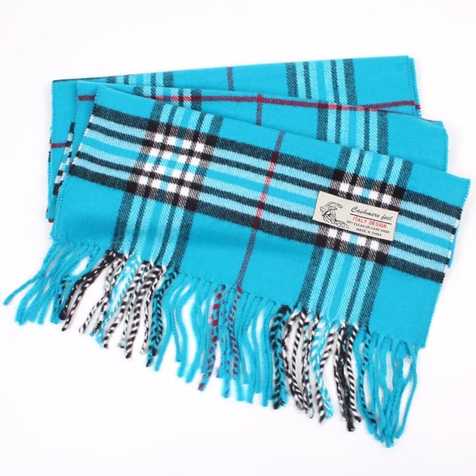 TZ Promise Tartan Plaid Cashmere Feel Classic Soft Luxurious Winter Scarf For Men Women