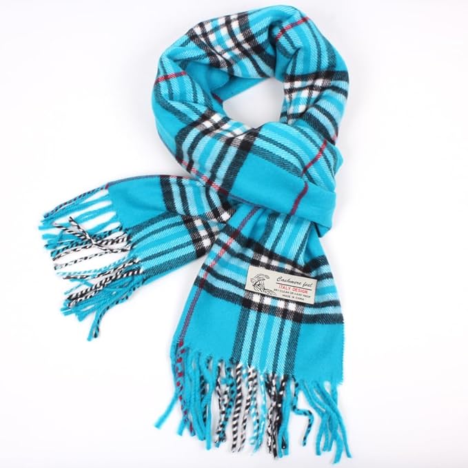 TZ Promise Tartan Plaid Cashmere Feel Classic Soft Luxurious Winter Scarf For Men Women