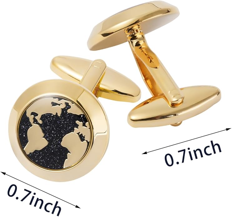 Dannyshi Cufflinks for Men Classic Wedding Business Shirt Cuff Links Set Gifts with Box