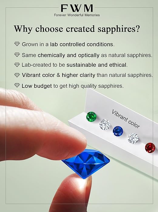 D Color VVS1 Clarity Moissanite and Sapphire/Ruby/Emerald Rings for Women, Solid 925 Sterling Silver, Anniversary Birthday Mothers Day Jewelry Gift, Stackable Wedding Ring, Size 4-11