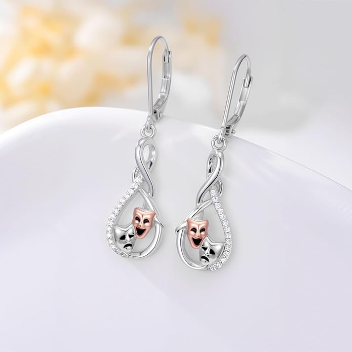 JUSTKIDSTOY Witches Knot Earrings for Women 925 Sterling Silver Nudo De Bruja Dangle Leverback Earrings Celtic Jewelry Halloween Birthday Gift