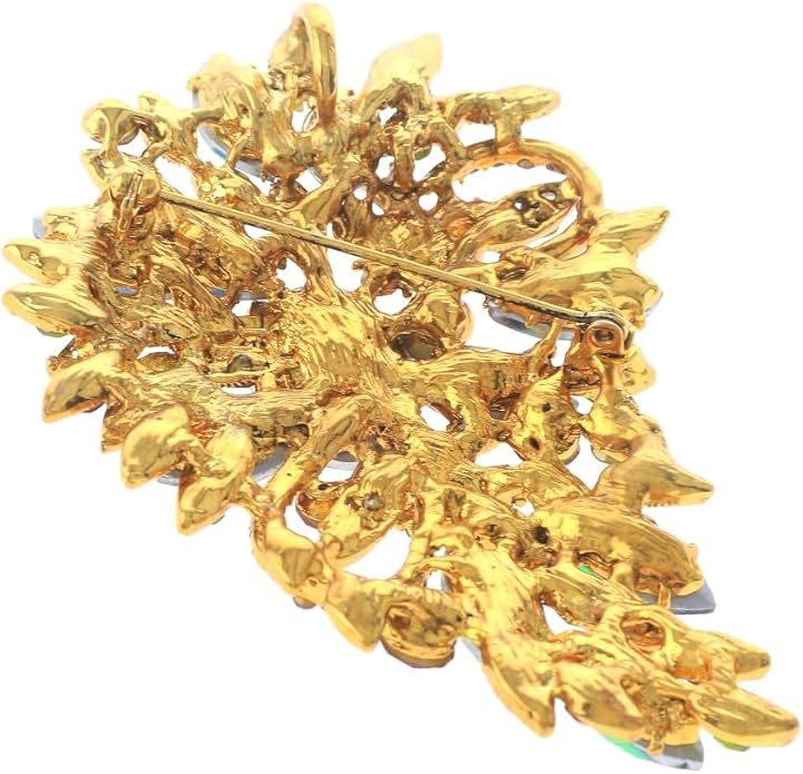 Crystal Flower Brooch