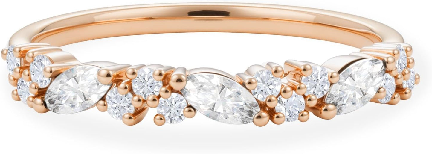 Engagement Rings for Women, 925 Sterling Silver Rings Moissanite Wedding Bands for Women, Promise Rings Gift Packed for Her Size 3-10