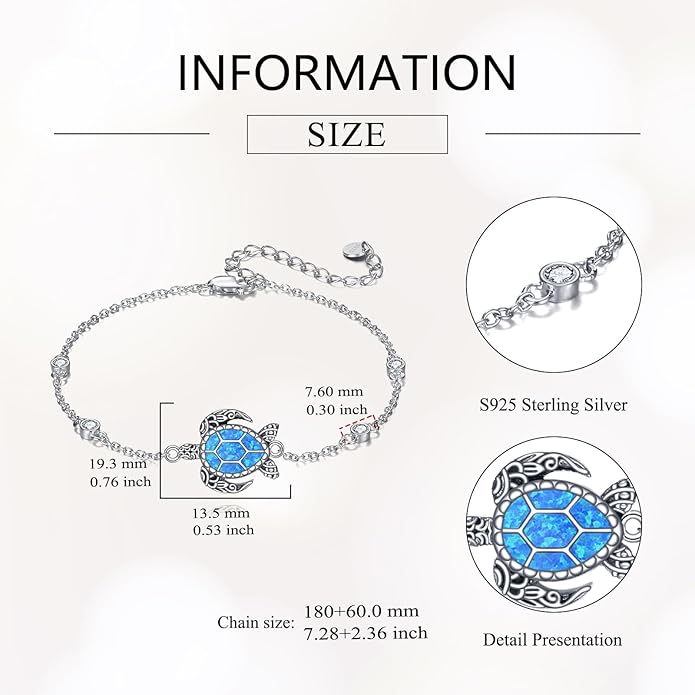 Animal Bracelet for Women 925 Sterling Silver Cat/Dolphin/Turtle/Horse Bracelet Jewelry Gifts
