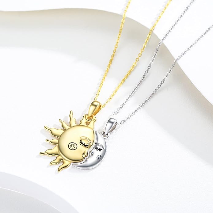 OHAYOO Dragon Phoenix Matching Necklace for Couples 925 Sterling Silver Yin Yang Pendant Necklaces for Couples Jewelry for Him and Her