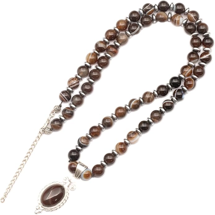 Natural Carnelian Agate Silver Pendant, Genuine Black Onyx Beaded Necklace, Gemstone Strong Necklace, 18x13 Cabachon, Fashion Dainty Jewelry, Healing Crystal Chakra Necklace, Minimalist Necklace