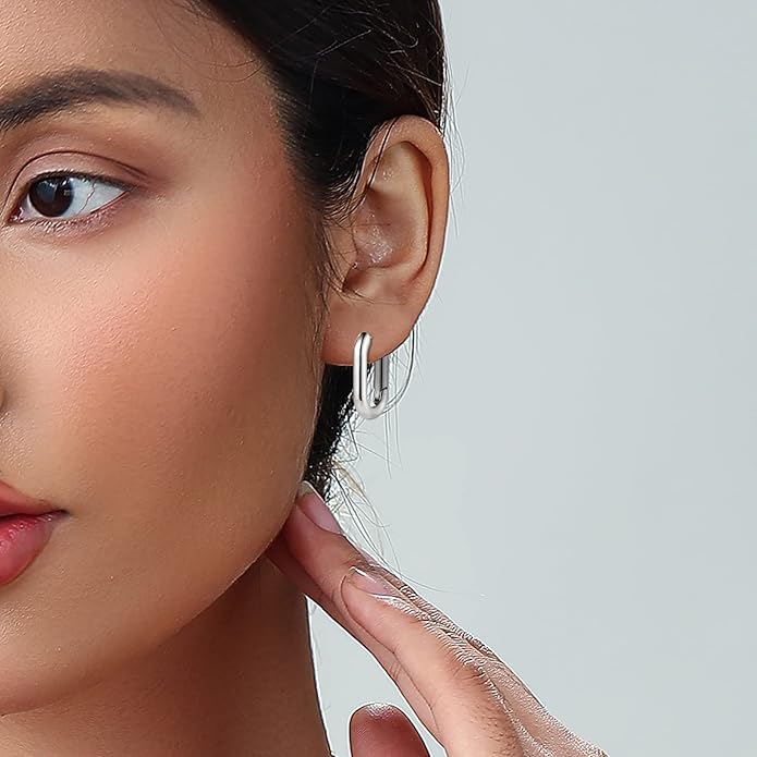 14K Gold Plated Hoop Earrings for Women, Hypoallergenic Chunky Gold Plating Hoop Earrings Multipack, Lightweight Twisted Huggie Hoops Earring Set Jewelry for Gifts