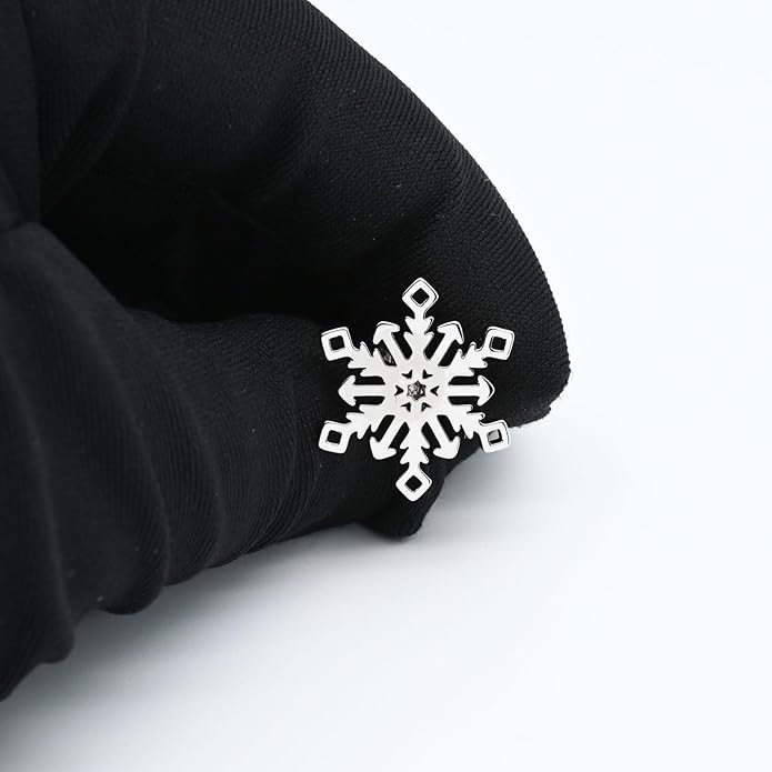 Jonwo Unique Snowflake Shape Cufflinks for Men Women In Gift Box Silver/Gold Men's Cuff Links Jewelry for Wedding Party Daily Office Business Events Tuxedo Dress