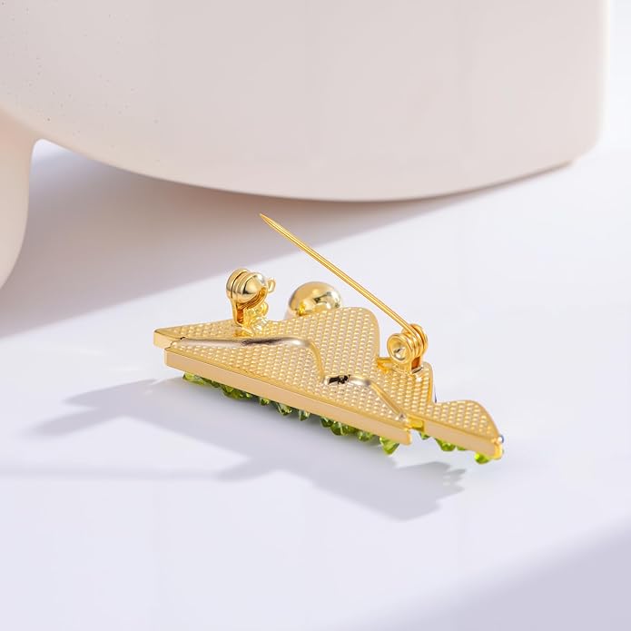 Soumimi Rhinestone Brooch Pin Crystal Brooches for Women Lapel Pin Dress Accessories Birthday Christmas Gift for Wife Mom