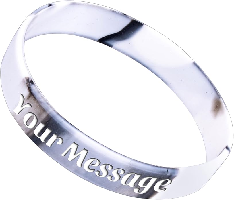 50Pcs Custom Silicone Wristbands Personalized Debossed Rubber Bracelets for Motivation, Party favors, Events, Birthdays, Awareness