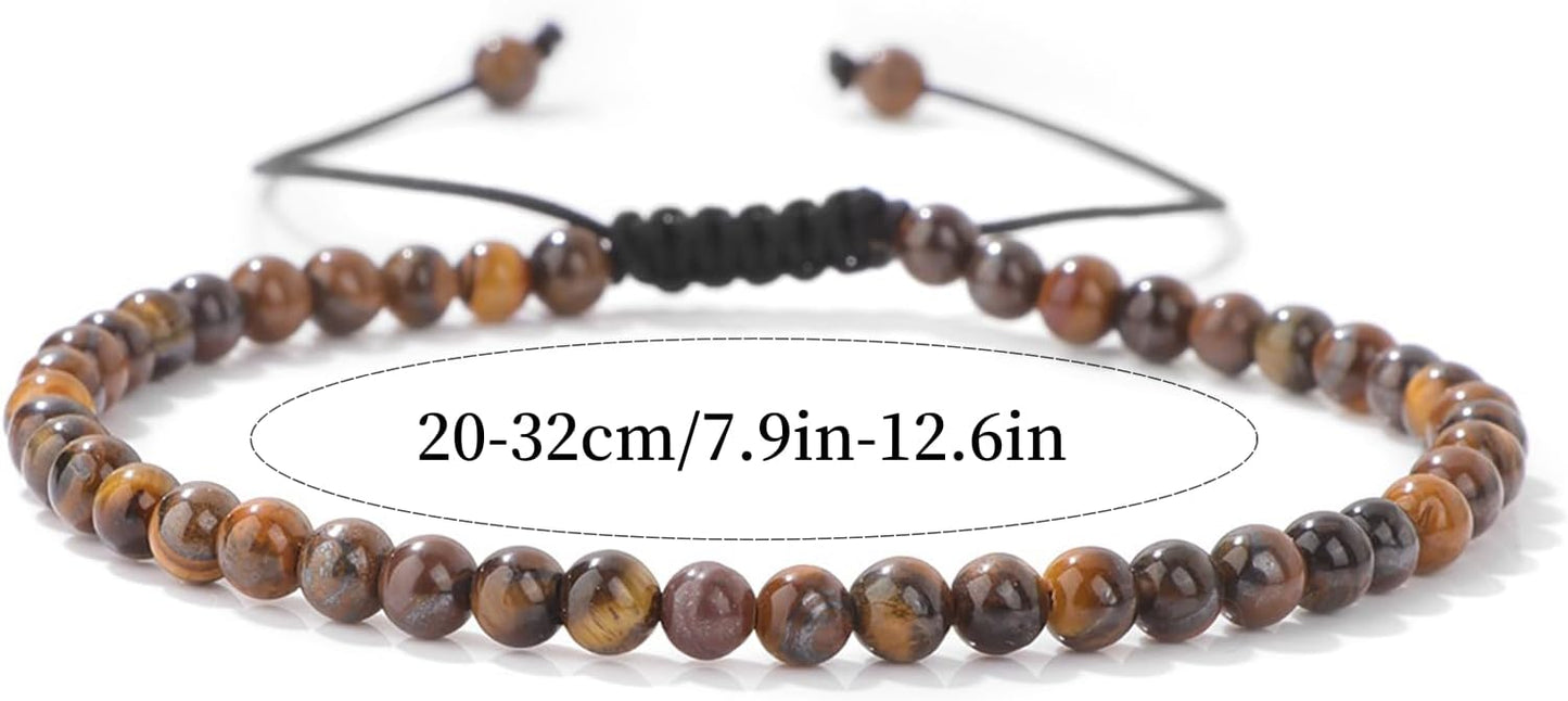 Lit Wall Crystal Anklets for Women Handmade Beach Boho Ankle Bracelet 4mm Adjustable Beaded Ankle Bracelet Waterproof Natural Stone Anklet Plus Size Anklets Gemstone Anklet Jewelry Gift for Her