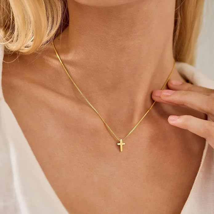 Gold Necklace for Women-14k Gold Plated Infinity Necklace Star Of David Necklace Evil Eye Cross Pendants Heart Dainty Gold Necklace For Women