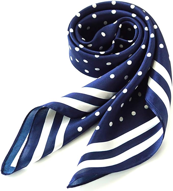 ANDANTINO 100% Mulberry Silk Square Scarf for Hair-25.6" X25.6'' Women Men Natural Silk Neckerchief Digital Printed Headscarf