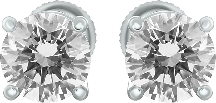 1/5 to 2 Carat TW Natural Real Diamond Solitaire Studs Earrings Available in 14K White and Yellow Gold with Secure Screw Back for Women and Men (Color J-K, Clarity I1-I2)