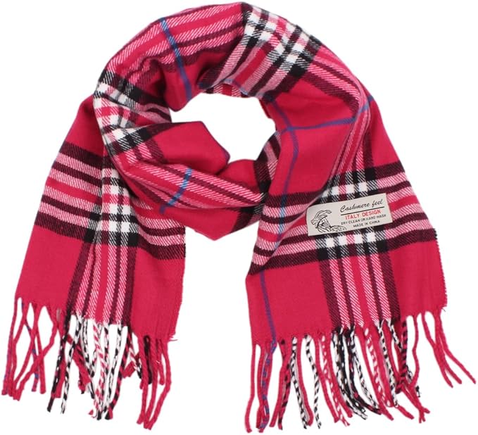 TZ Promise Tartan Plaid Cashmere Feel Classic Soft Luxurious Winter Scarf For Men Women
