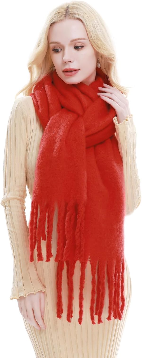 RIIQIICHY Chunky Scarf for Women Winter Warm Thick Scarves Oversized Blanket Scarf