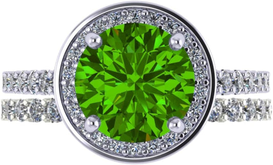 NANA Jewels Sterling Silver Engagement Rings for Women - Choose Simulated Morganite, Citrine, Aquamarine & More