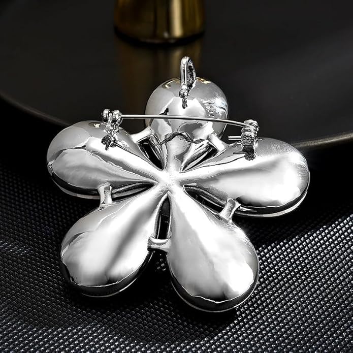 Flower Brooch Pin - Rhinestone Flower Pin 18k Gold Plated - Thanksgiving Day, Birthday, Wedding Gifts for Mom, Wife