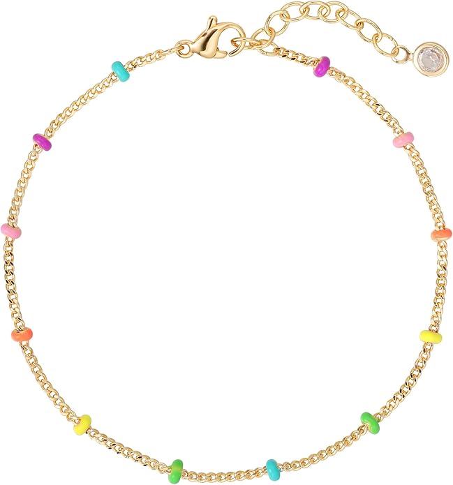 MTMY Gold Chain Bracelet for Women 14K Gold Plated Dainty Bracelets with Adjustable Chain Cute Bracelet Gold Trendy Jewelry