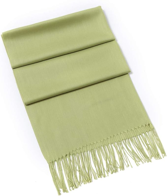 Cindy & Wendy Pashmina Shawls and Wraps Large Scarfs for Women Wedding Party Bridal Long Fashion Solid Shawl Wrap Fringes