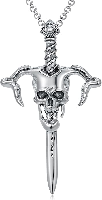 KoyeKei Sterling Silver Halloween Necklace Gothic Jewelry Gifts for Women Men