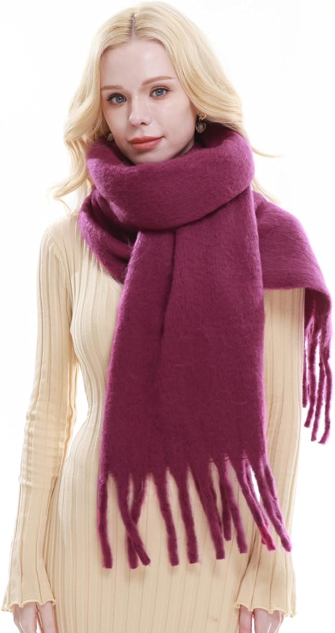 RIIQIICHY Chunky Scarf for Women Winter Warm Thick Scarves Oversized Blanket Scarf