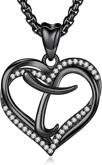 INFUSEU Unique Initial Necklaces for Women Girls Small Heart Letter Jewelry, Meaningful Personalized Gifts