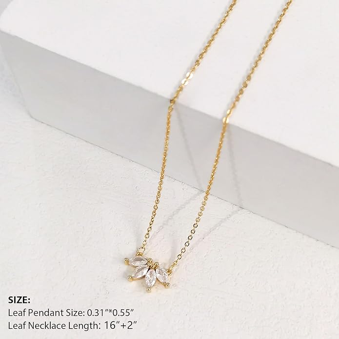 Zeffy Diamond Necklaces for Women, Dainty Gold Necklace 18k Gold Plated Layered Necklaces Simple Gold CZ Diamond Pendant Necklaces for Women Trendy Jewelry Gifts for Girls
