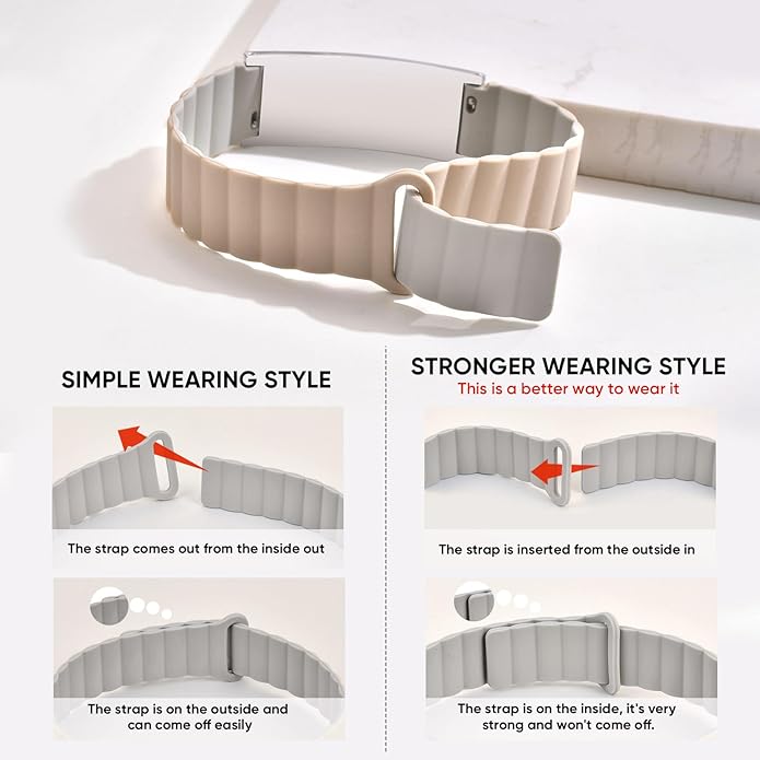 Comfortable Medical ID Bracelet for Men & Women - Custom Engraved Silicone Strap Comfort Fit Medical Alert Bracelets for Sports,Adjustable Waterproof Customizable Wristband for Diabetic