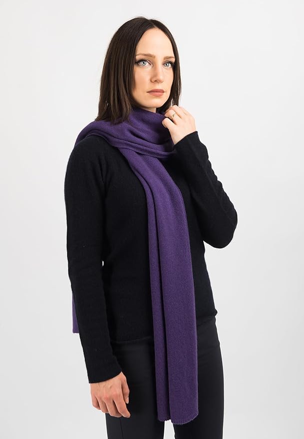 Dalle Piane Cashmere - 100% Cashmere Scarf - Made in Italy - Winter Neck Warmer (14" x 77") - Christmas Gift