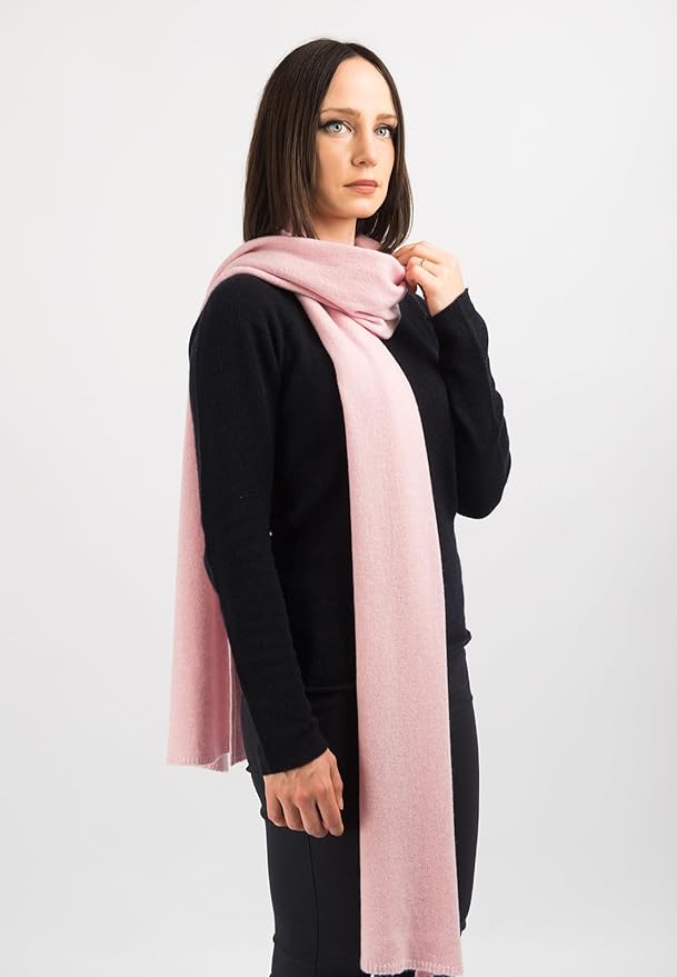 Dalle Piane Cashmere - 100% Cashmere Scarf - Made in Italy - Winter Neck Warmer (14" x 77") - Christmas Gift