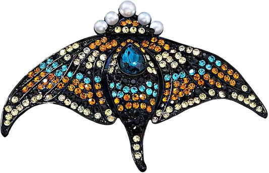 LuvQaze Animal Brooch for Women Men Zirconia Rhinestone Abalone Shell Animal Lapel Pin Christmas Birthday Holiday Gift for Wife Mother Girlfriend Daughter