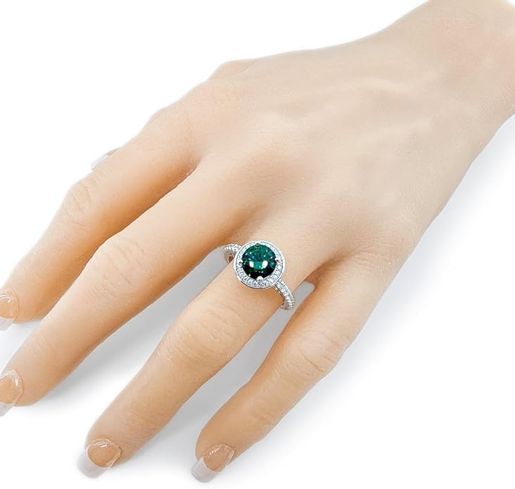 NANA Jewels Sterling Silver Engagement Rings for Women - Choose Simulated Morganite, Citrine, Aquamarine & More