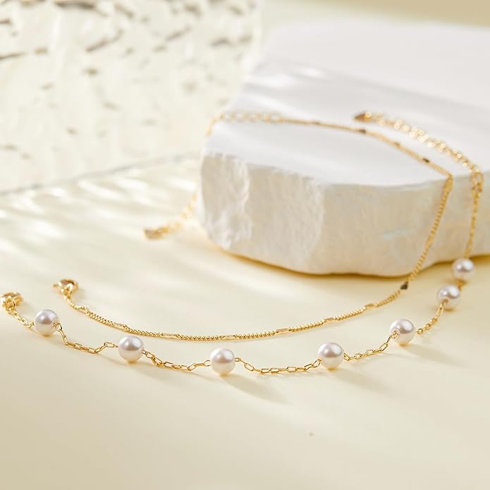 Sterling Silver Anklet Bracelets for Women Waterproof, 925 Sliver Plated CZ & Heart Charm Dainty Layer Anklets for Women Trendy, Simple Chain Anklets Set Gifts for Women, Jewelry Gifts for Her Women Mom Wife Girlfriend