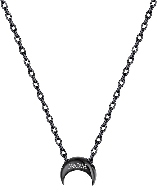 ChicSilver Personalized 925 Sterling Silver Dainty Small Heart/Star/Moon/Dot/Triangle Pendant Necklace for Women, Silver/Gold/Rose Gold/Black (with Gift Box)