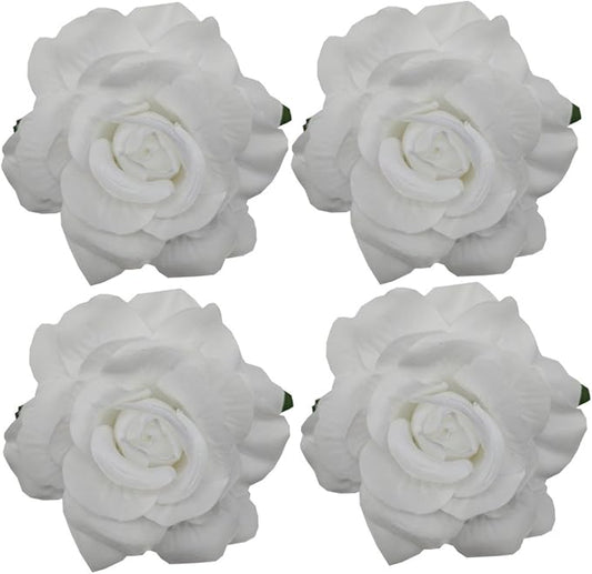 La Homein Sanrich 4pcs/Pack Fabric Rose Hair Flowers Clips Mexican Hair Flowers Hairpin Brooch Headpieces